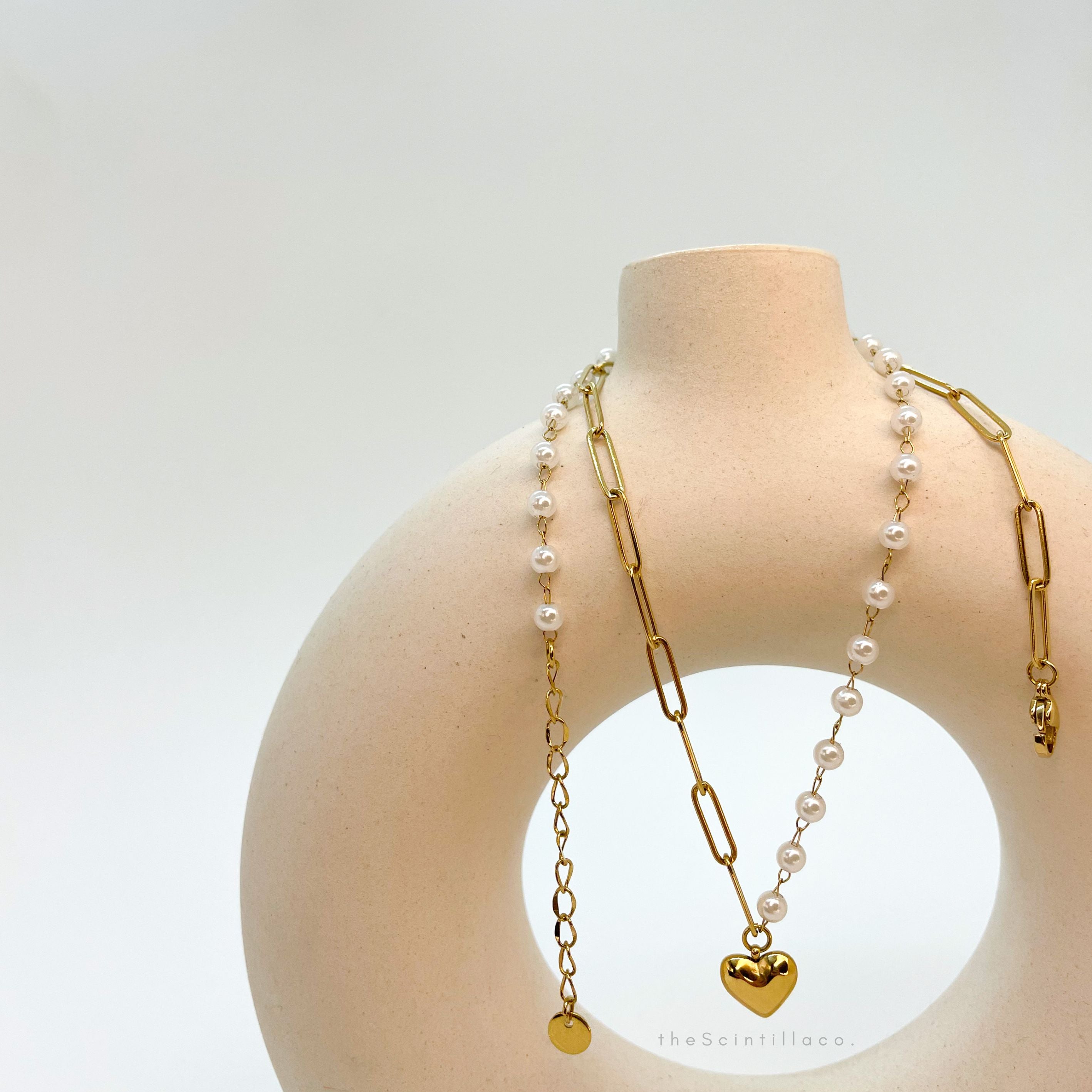 Barbie Pearl Heart Necklace