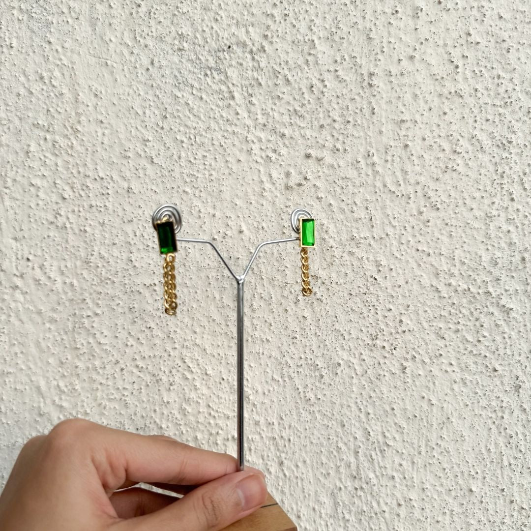Rachael Green chained earrings