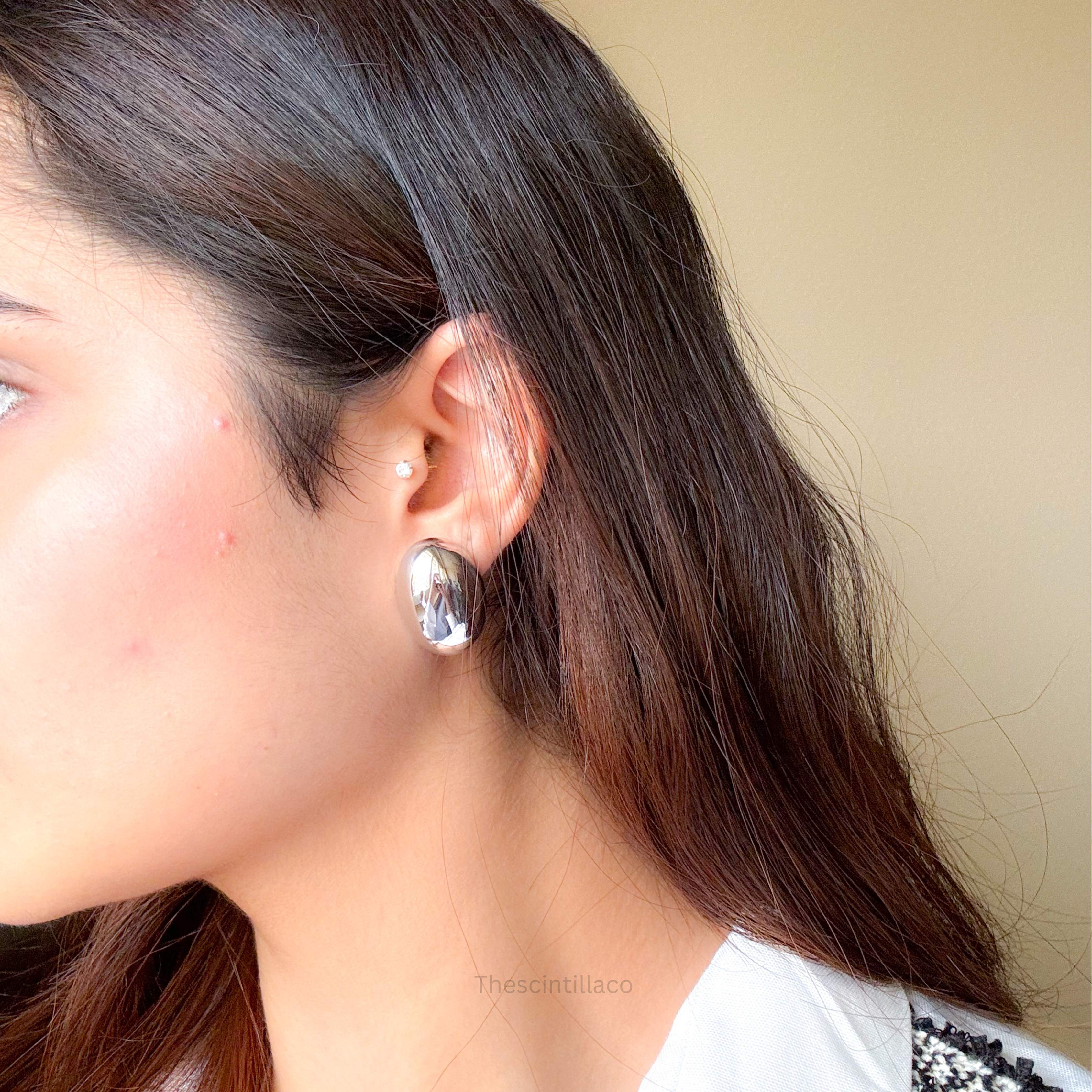 April Oval Earring Silver