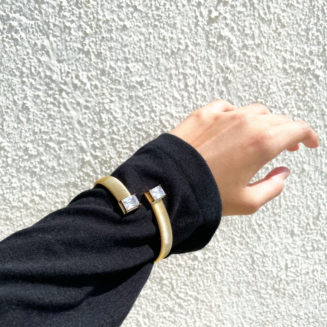 Two Stone Cobra Bangle