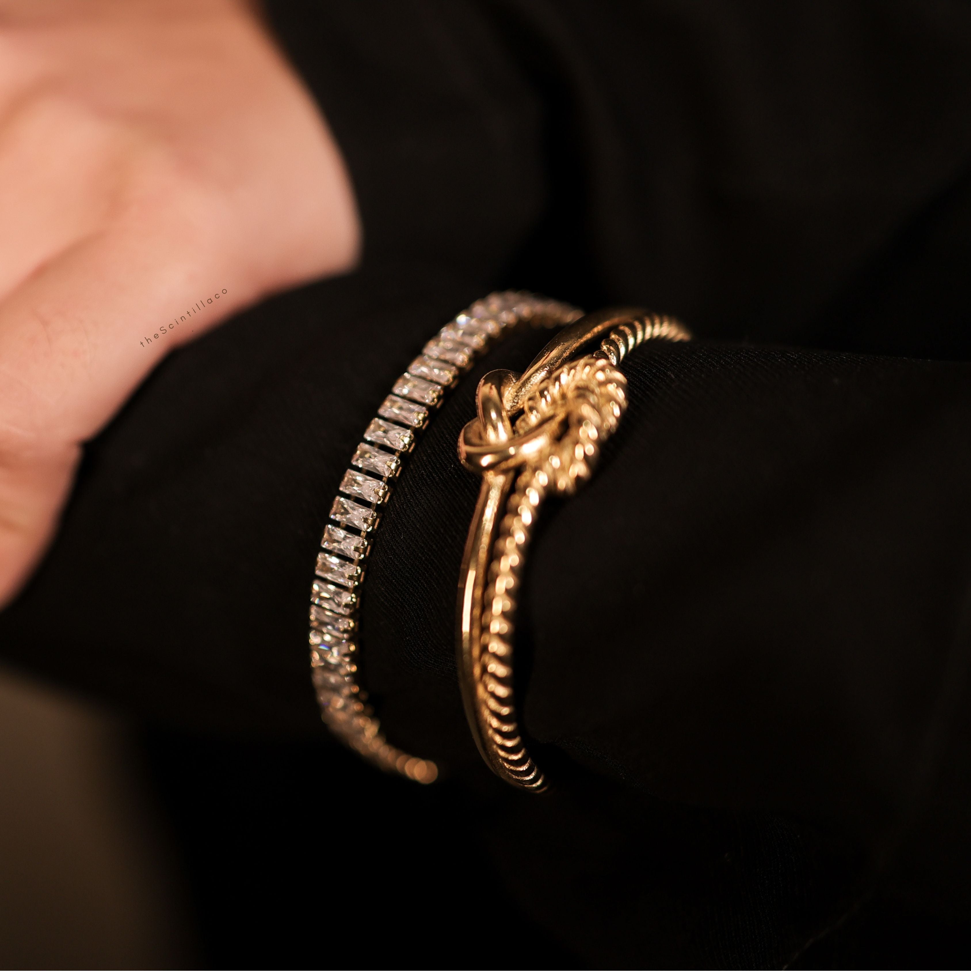 Celia Knot Open Cuff Bangle Bracelet